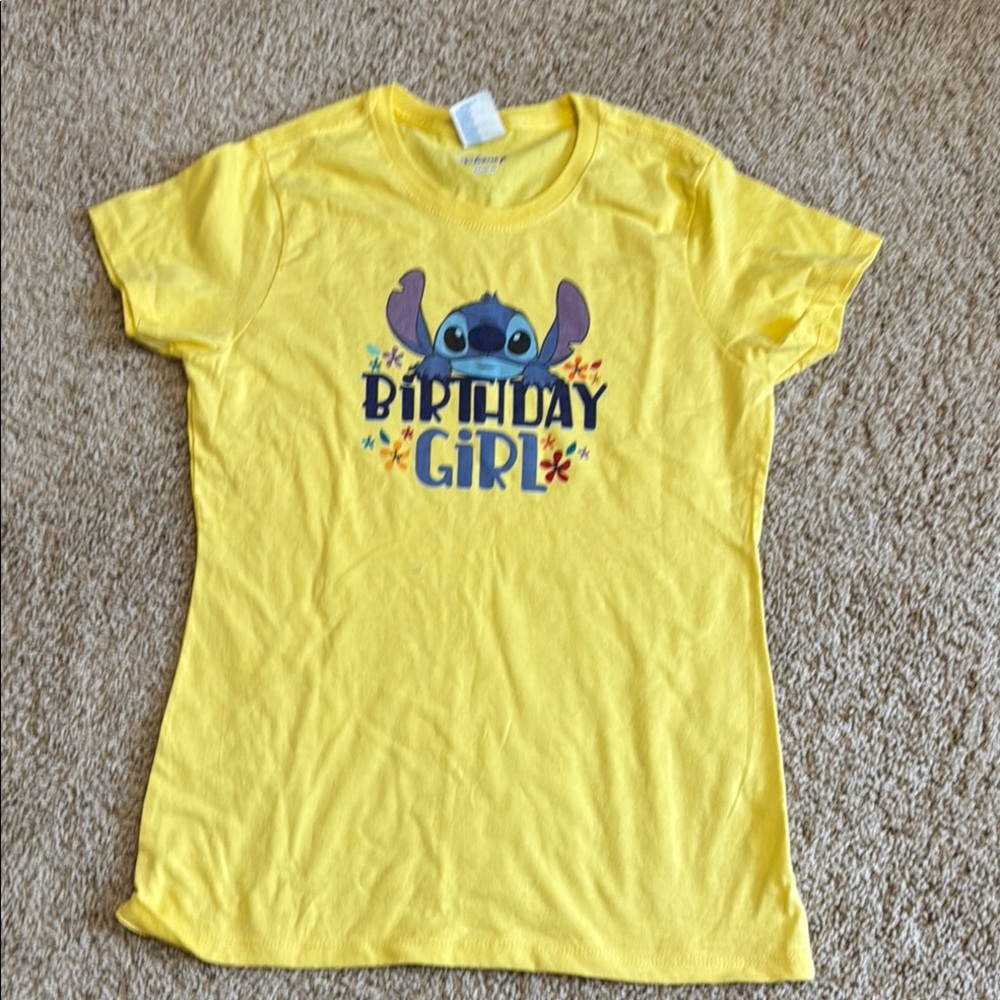Port and Company Yellow Birthday Girl Tee